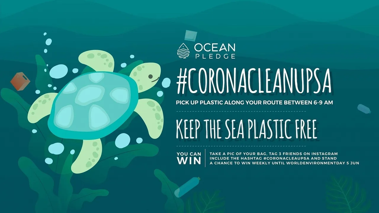Corona cleanup sa: pick up plastic along your route