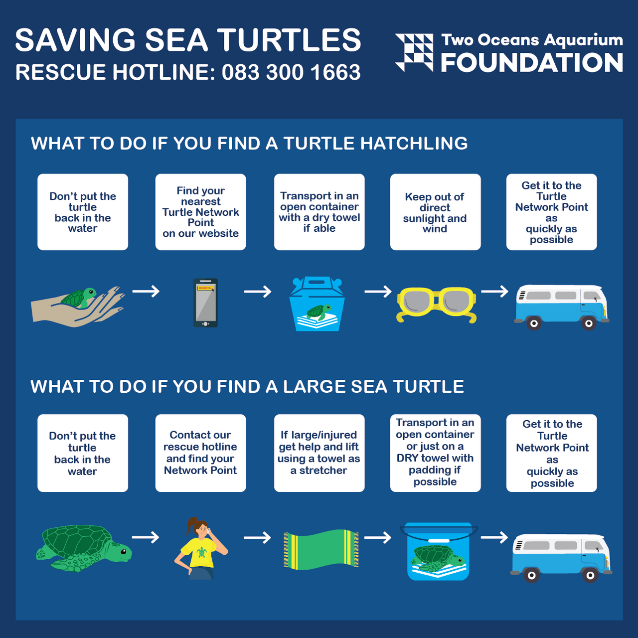 Two Oceans Aquarium 5 Stranding Info graphic