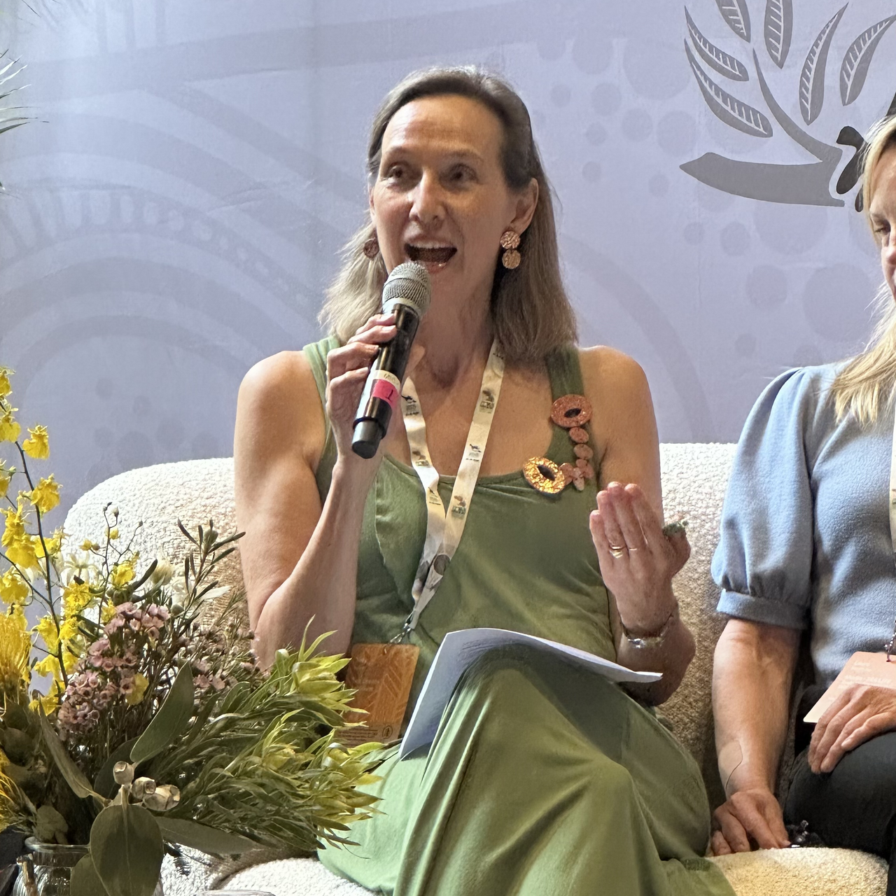 Dr Judy Mann Lang speaking at the World Association of Zoos and Aquariums conference in 2024